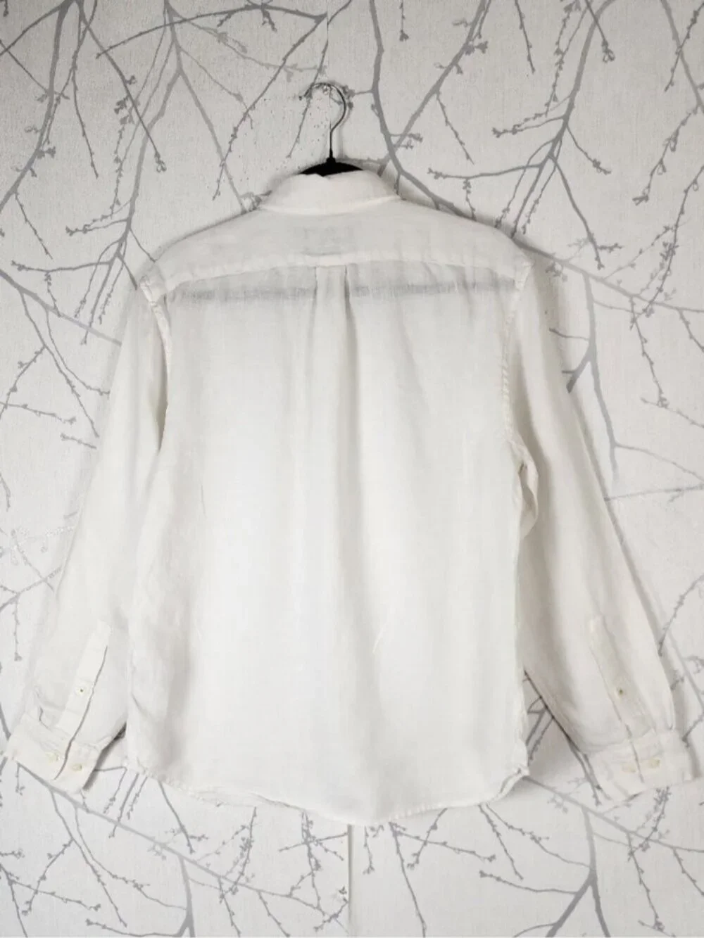 Banana Republic White 100% Linen Button Front Shirt